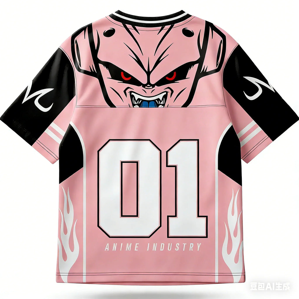 Adult and Children Parent-child Couple Dragon Ball Majin Boo European and American Style 3D Printed T-shirt Shorts