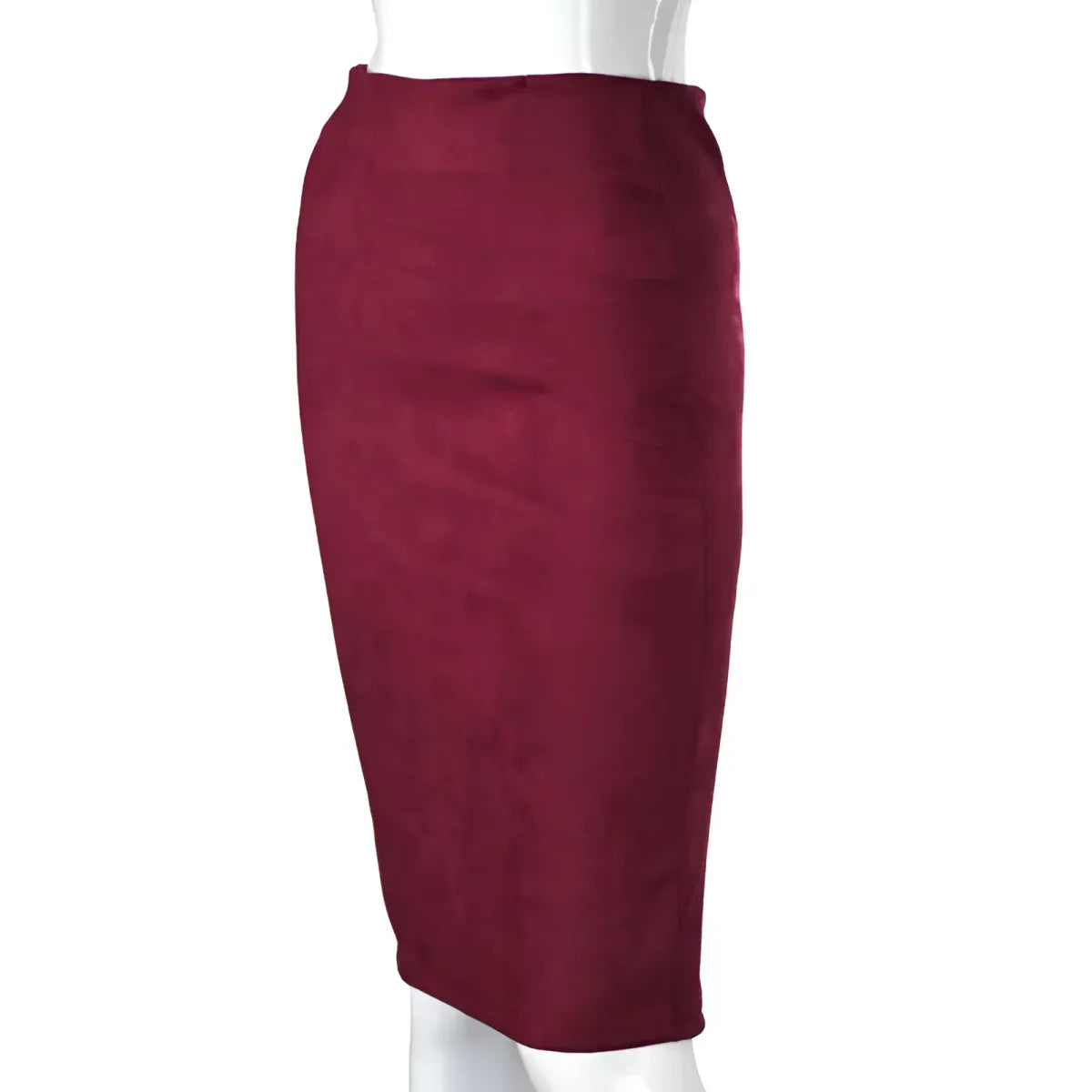 High Waist Eco-Suede Pencil Skirt