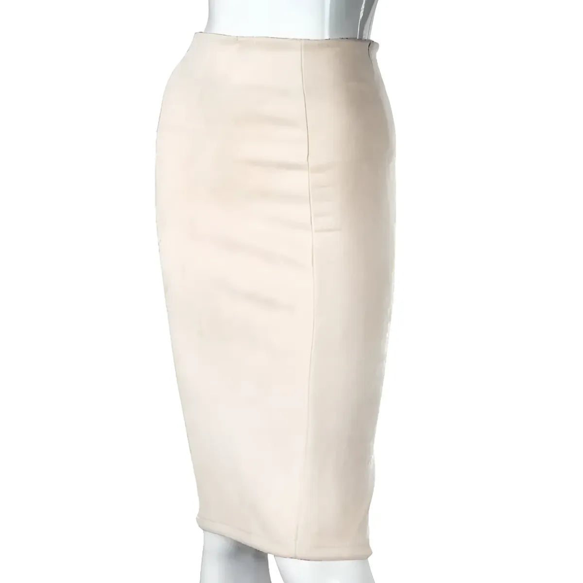 High Waist Eco-Suede Pencil Skirt
