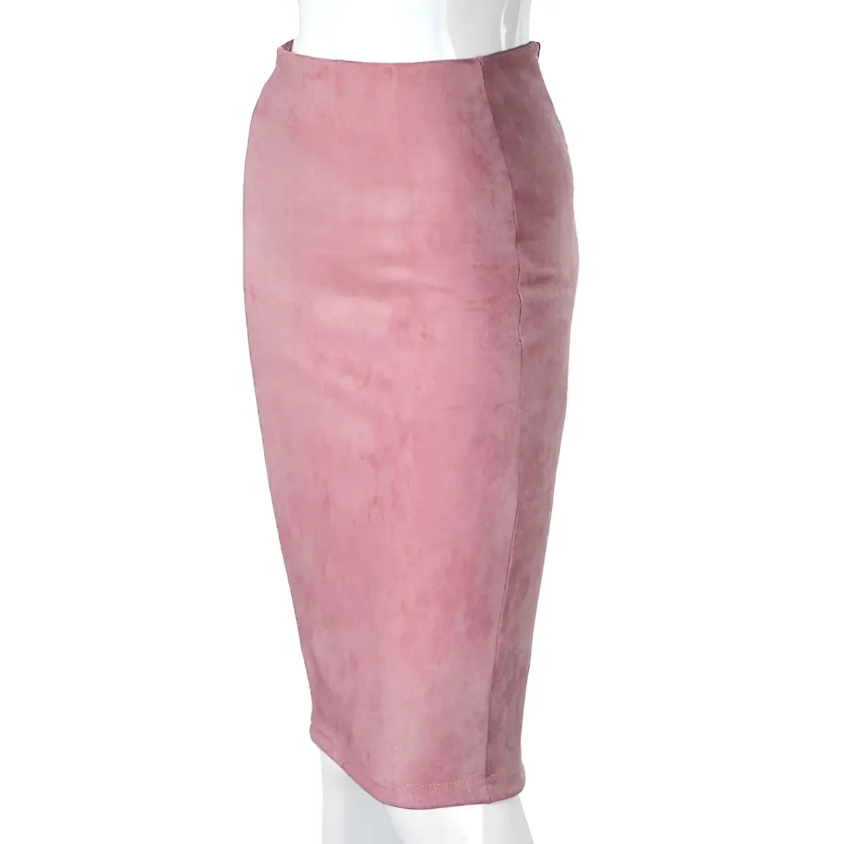 High Waist Eco-Suede Pencil Skirt