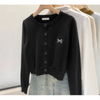 2024 Korean-style High-end Embroidered Slim Sweater Coat Autumn and Winter Niche Non-collision Design Top for Women