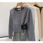 2024 Korean-style High-end Embroidered Slim Sweater Coat Autumn and Winter Niche Non-collision Design Top for Women
