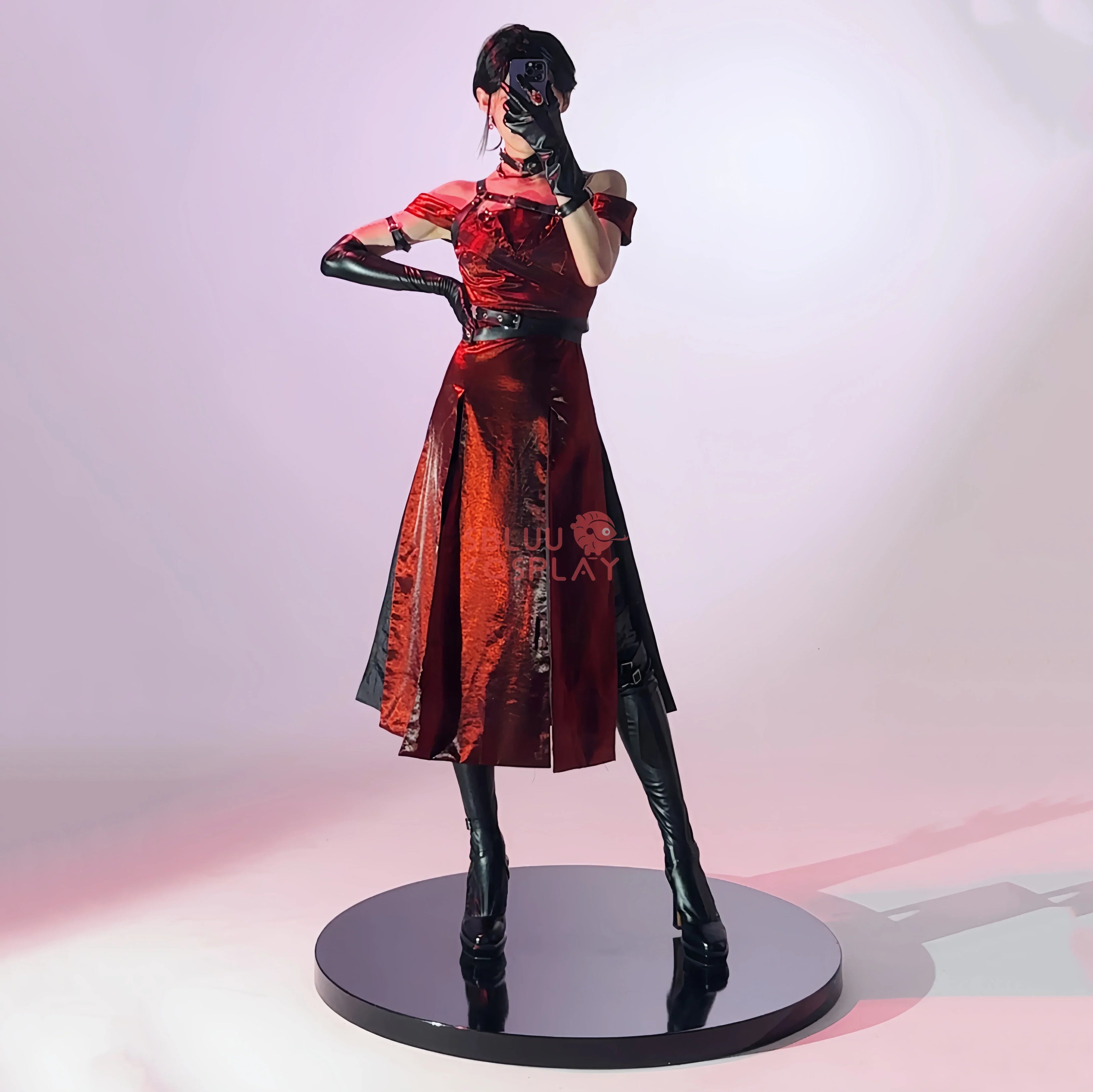 SBluuCosplay Enchanting Veil Heroine Cosplay Costume Game Love and Deepspace R-Quality Women Red Dress Qinche Sylus