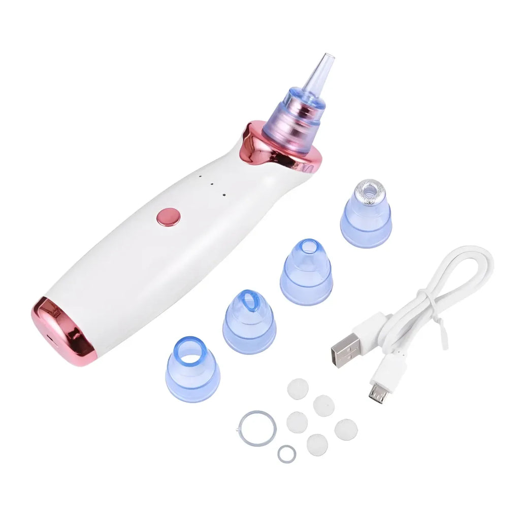 Blackhead Remover Facial Vacuum USB Rechargeable with 4 Heads