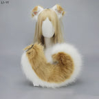 12 Styles 2Pcs/set Furry Anime Dog Ear Headband Tail Cartoon Comic-Con Cosplay Costume Accessories Plush Animal Ears