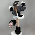 12 Styles 2Pcs/set Furry Anime Dog Ear Headband Tail Cartoon Comic-Con Cosplay Costume Accessories Plush Animal Ears