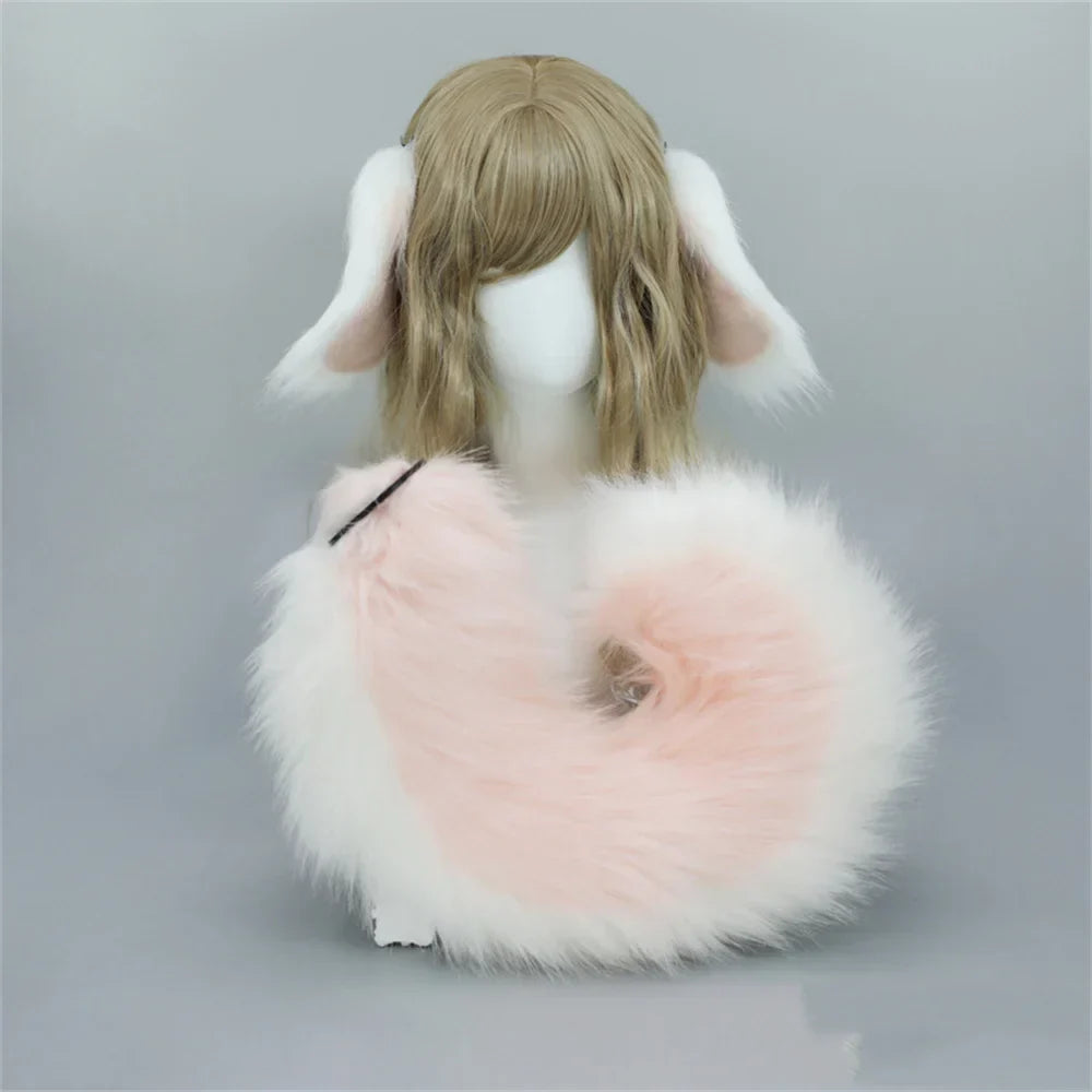 12 Styles 2Pcs/set Furry Anime Dog Ear Headband Tail Cartoon Comic-Con Cosplay Costume Accessories Plush Animal Ears
