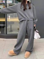 Stylish Fashion Sweatshirt Sports Set Women’s 2024 Autumn and Winter Slimming Loose Korean Style Student Casual