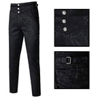 2025 New Halloween Vampire cosplay Pants Diablo Gothic Jacquard Pants in stock - Black / XS