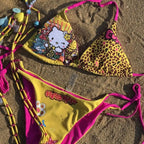 Japanese Hello Kittys Women Split Strap Bikini Summer Girls Seaside Fashion Swimsuit Sexy Triangle Swimwear Kawaii