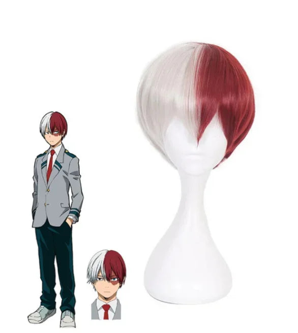 My Hero Academia Anime Midoriya Izuku Cosplay Costume Todoroki Shoto School Uniform Set Wig Suit Unisex Halloween Role