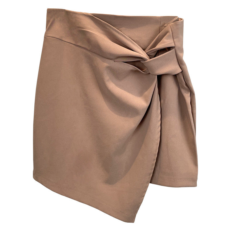 South Korea Dongdaemun New Unique High Waist Kink Stretch Hip Skirt se