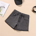 Internet Celebrity New Retro Stretch Curl Denim Shorts Women’s Summer High Waist Slim Look Tall Tight Hot Pants Trendy