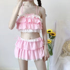 Bikini Sets Women Swimsuit Kawaii Japanese Style Girls Sweet Sexy Swimwear Chic Popular High Waist Summer Beach Slim