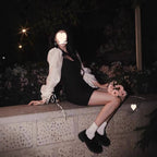French Style Hepburn Style Hot Girls Black dress Women’s Autumn Design Sense Chic Hollow Out Sexy Tight Waist Hip Skirt