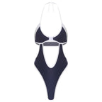 Womens Bikini Swimsuit Anime Kawaii Bodysuit Swimwear Hollow Out High Cutting Leotard Lingerie One-piece Beachwear