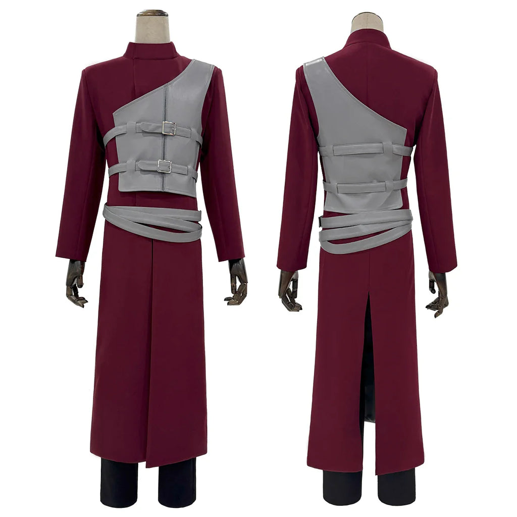 HOLOUN Anime Gaara Cosplay Costume Coat Pants Vest Belt Animation Convention Halloween Christmas Gift - Costume only