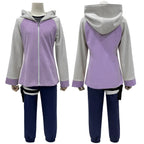 HOLOUN Anime Hyuga Hinata Cosplay Costume Wig Tracksuit Pants Fish Net Top Leg Pouch Cos Convention Daily Wear Gift