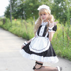 Japanese-Style Cute Maid Outfit Maid Uniform Lolita Maid Boss Suit Cosplay Costume - Black / S