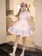 Japanese-Style Maid Lolita Soft Girl Dress Cos Anime Cream Sweetheart Cafe Cute Maid Uniform Set