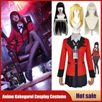 Anime Kakegurui Jabami Yumeko Cosplay Costume Meari Saotome Sayaka Compulsive Gambler School Uniform Girl Pleated Skirt