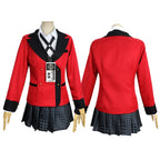Anime Kakegurui Jabami Yumeko Cosplay Costume Meari Saotome Sayaka Compulsive Gambler School Uniform Girl Pleated Skirt