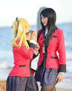 Anime Kakegurui Jabami Yumeko Cosplay Costume Meari Saotome Sayaka Compulsive Gambler School Uniform Girl Pleated Skirt