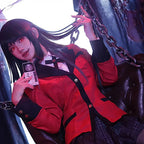Anime Kakegurui Jabami Yumeko Cosplay Costume Meari Saotome Sayaka Compulsive Gambler School Uniform Girl Pleated Skirt