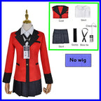 Anime Kakegurui Jabami Yumeko Cosplay Costume Meari Saotome Sayaka Compulsive Gambler School Uniform Girl Pleated Skirt