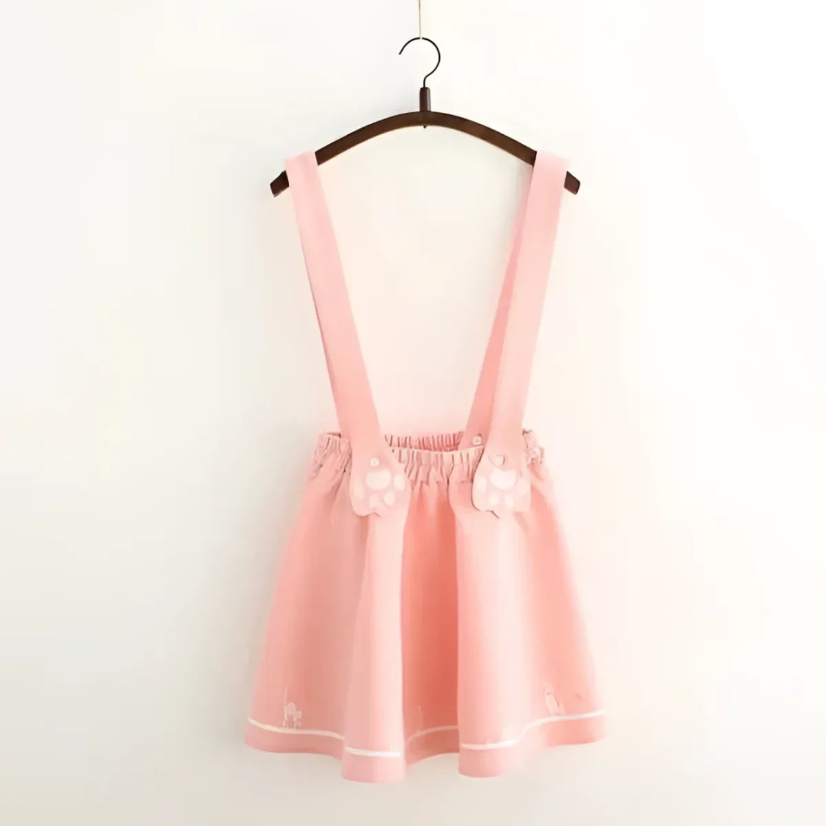 Embroidered Cat Paw Mini Skirt in Cotton