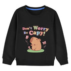 Kids Basic Cotton Hoodies Cute Capybara printd Tops 2025 New Spring/Autumn Sweatshirt Boy and Girl Funny Capibara