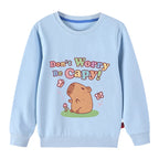 Kids Basic Cotton Hoodies Cute Capybara printd Tops 2025 New Spring/Autumn Sweatshirt Boy and Girl Funny Capibara