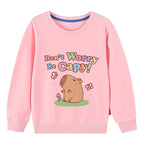 Kids Basic Cotton Hoodies Cute Capybara printd Tops 2025 New Spring/Autumn Sweatshirt Boy and Girl Funny Capibara