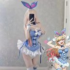 Anime My Dress Up Darling Kitagawa Marin Cosplay Costume Girl Blue Dress Cute Sexy Bunny Girl Uniform Halloween Clothes