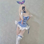 Anime My Dress Up Darling Kitagawa Marin Cosplay Costume Girl Blue Dress Cute Sexy Bunny Girl Uniform Halloween Clothes