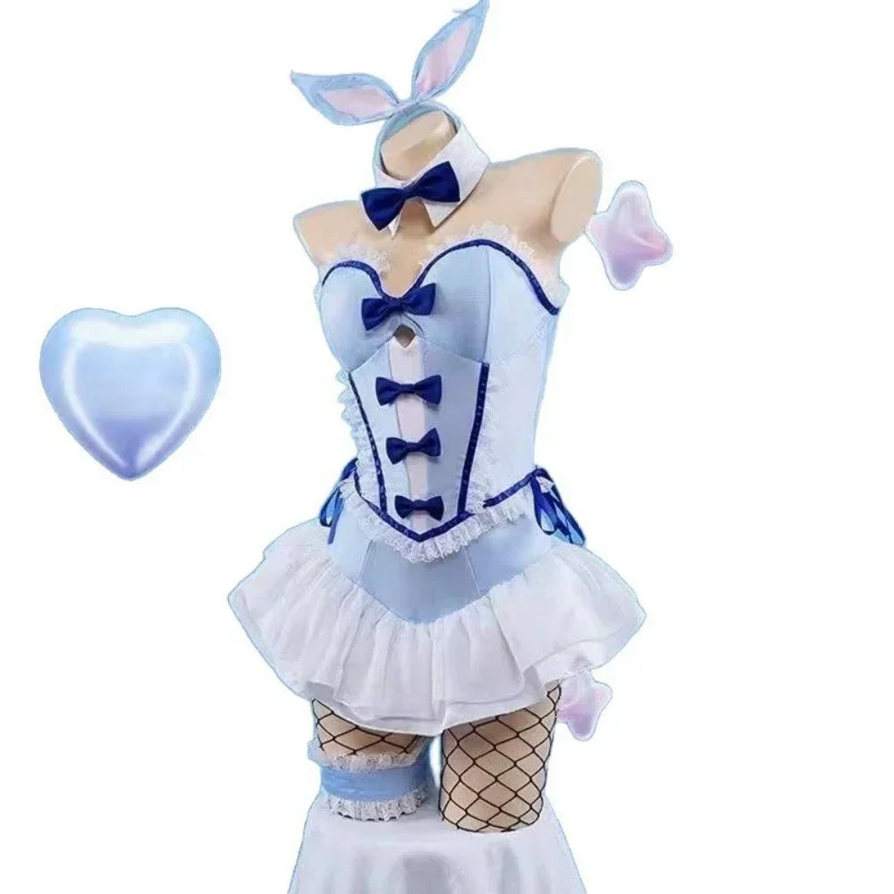 Anime My Dress Up Darling Kitagawa Marin Cosplay Costume Girl Blue Dress Cute Sexy Bunny Girl Uniform Halloween Clothes