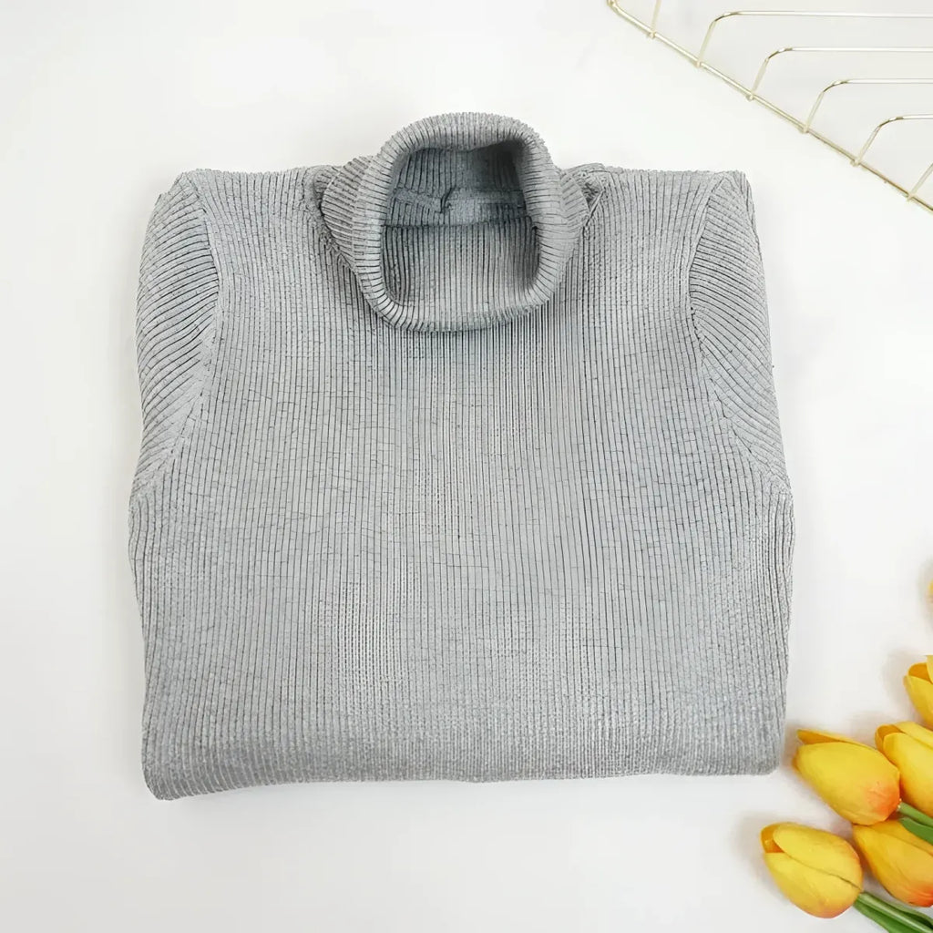 Knitted Turtleneck Dress - All Dresses - 11