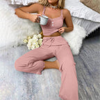 Cross-border Foreign Trade Europe and America Casual Pajamas Women’s Lace Lace Sling Trousers Sexy Spice Girl Home