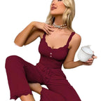 Cross-border Foreign Trade Europe and America Casual Pajamas Women’s Lace Lace Sling Trousers Sexy Spice Girl Home