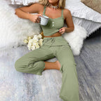Cross-border Foreign Trade Europe and America Casual Pajamas Women’s Lace Lace Sling Trousers Sexy Spice Girl Home