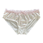 Lace Edge Underwear for Women Sexy Low-Waist Cotton Blocking Love Japanese Style Girls’ Ice Silk Sweet Briefs