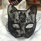 Sexy Lace Mask Women Cat Cosplay Supplies Dance Party Performance Masquerade Fox Mask Couple Animal Face Decor Eyes