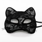 Sexy Lace Mask Women Cat Cosplay Supplies Dance Party Performance Masquerade Fox Mask Couple Animal Face Decor Eyes