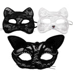 Sexy Lace Mask Women Cat Cosplay Supplies Dance Party Performance Masquerade Fox Mask Couple Animal Face Decor Eyes