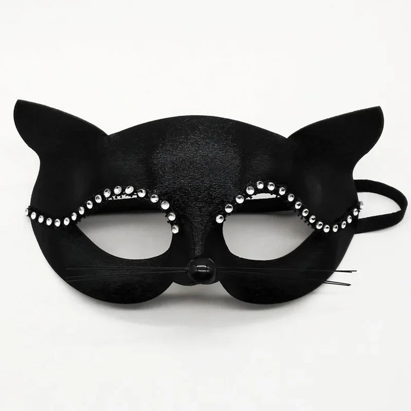 Sexy Lace Mask Women Cat Cosplay Supplies Dance Party Performance Masquerade Fox Mask Couple Animal Face Decor Eyes