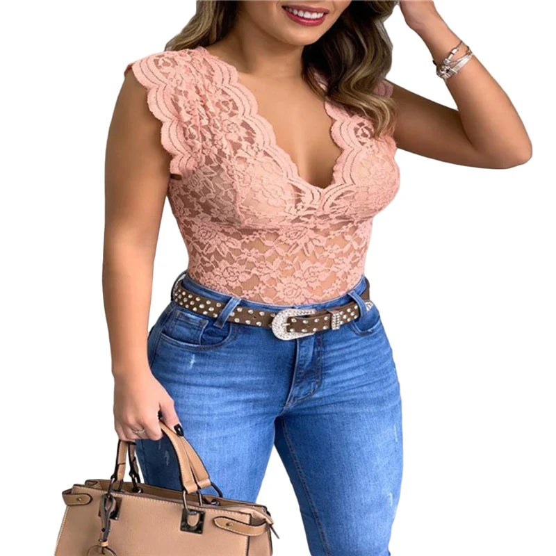 Lace Hollow Out Cardigan Top - XL / Pink - Cardigan Top