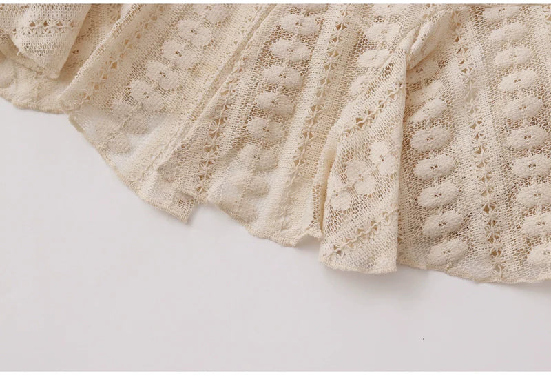 Original homemade forest retro irregular cut-out lace tie versatile layered skirt curtain one-piece meat fart curtain