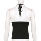 Lace-Up Backless Crop Top - Crop Top