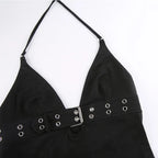 Lace-Up Backless Crop Top - Crop Top