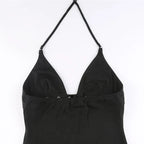 Lace-Up Backless Crop Top - Crop Top